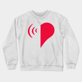 Half-heart radar v.1 (red) Crewneck Sweatshirt